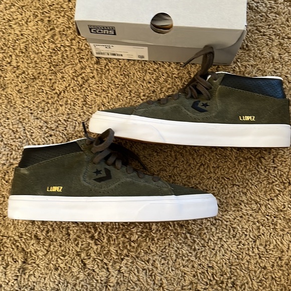 Converse Louie Lopez pro mid skate shoe. Mens size 7. Cargo khaki color. - Picture 5 of 5